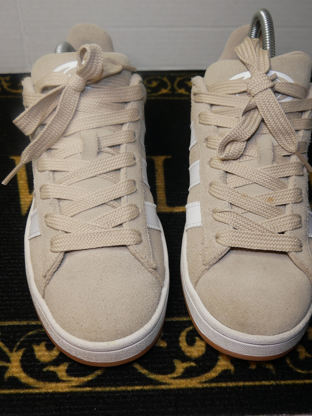 Adidas Campus 00 Women's Beige and White Suede Low-Top Sneakers